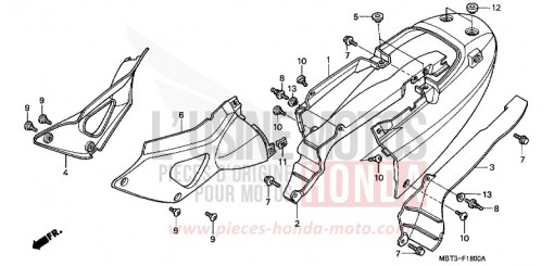 MOULURE DE SIEGE/COUVERCLE LATERAL XL1000VY de 2000